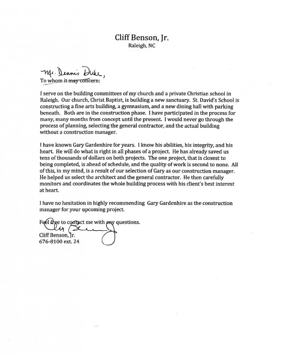 GA - Reference Letter - Benson